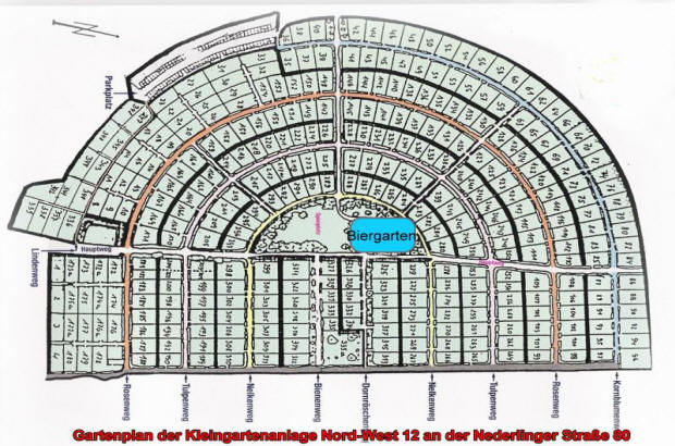 Der Gartenplan der Anlage NW12